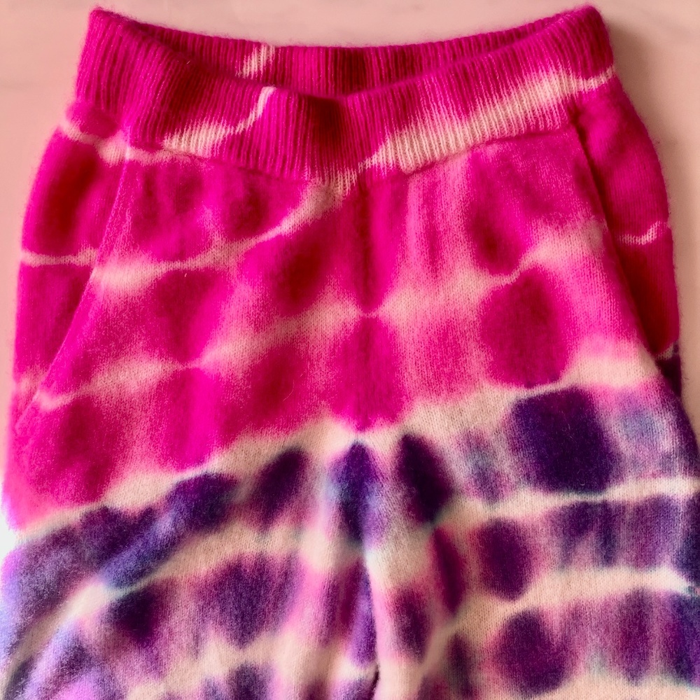 New w/tags Elder Statesman Cashmere Tie Dye Sweatpants Large Ret. $1,475 - Picture 2 of 7